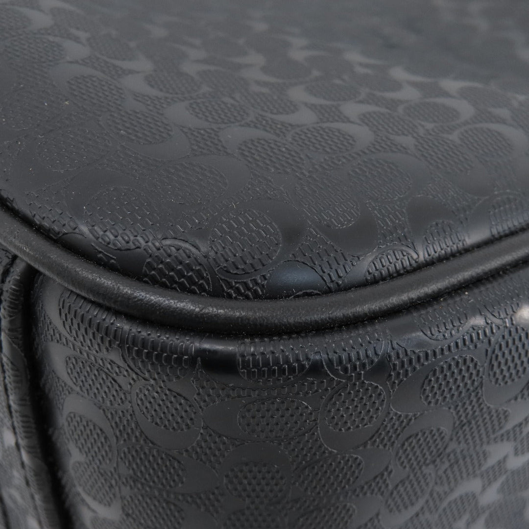 COACH Business bag F70766 PVC black Briefcase Signature mens Used Authentic