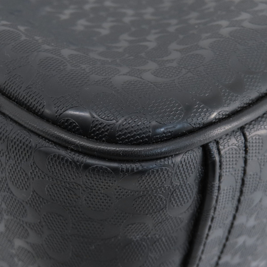 COACH Business bag F70766 PVC black Briefcase Signature mens Used Authentic