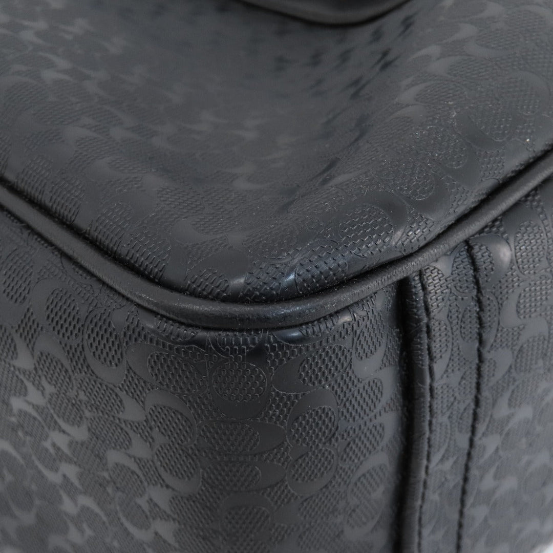 COACH Business bag F70766 PVC black Briefcase Signature mens Used Authentic