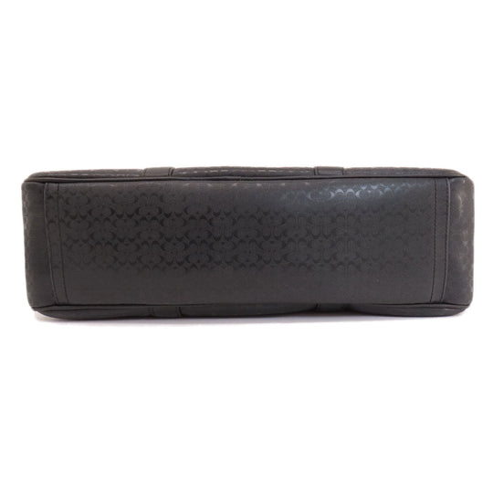 COACH Business bag F70766 PVC black Briefcase Signature mens Used Authentic