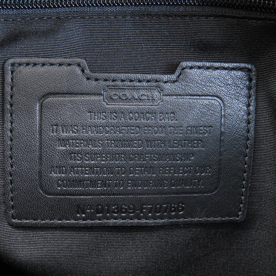 COACH Business bag F70766 PVC black Briefcase Signature mens Used Authentic