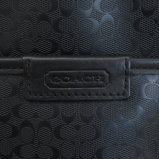 COACH Business bag F70766 PVC black Briefcase Signature mens Used Authentic