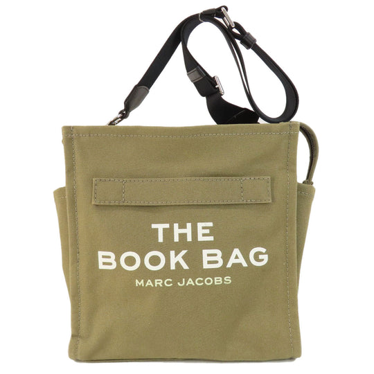 MARC JACOBS Shoulder Bag canvas green The Book Bag Women Used Authentic