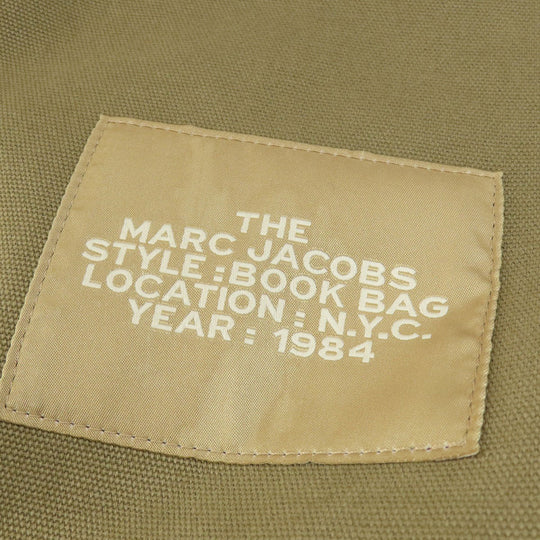 MARC JACOBS Shoulder Bag canvas green The Book Bag Women Used Authentic