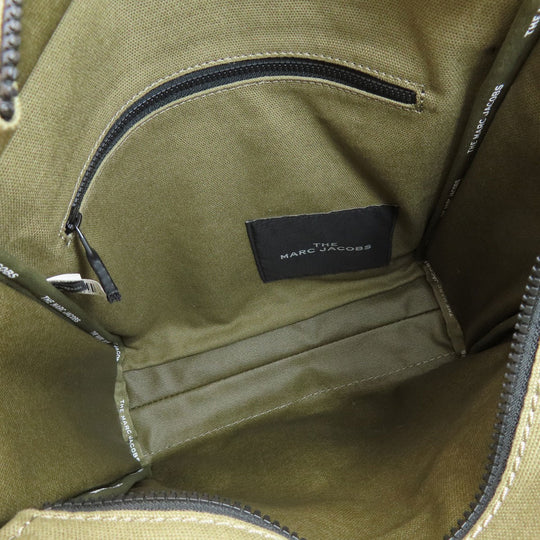 MARC JACOBS Shoulder Bag canvas green The Book Bag Women Used Authentic