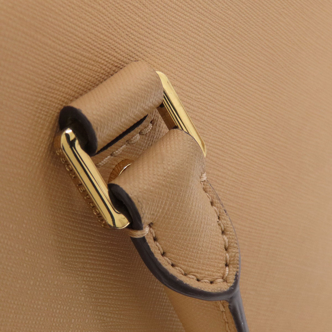 MICHAEL KORS Handbag leather beige 2WAY Women Used Authentic