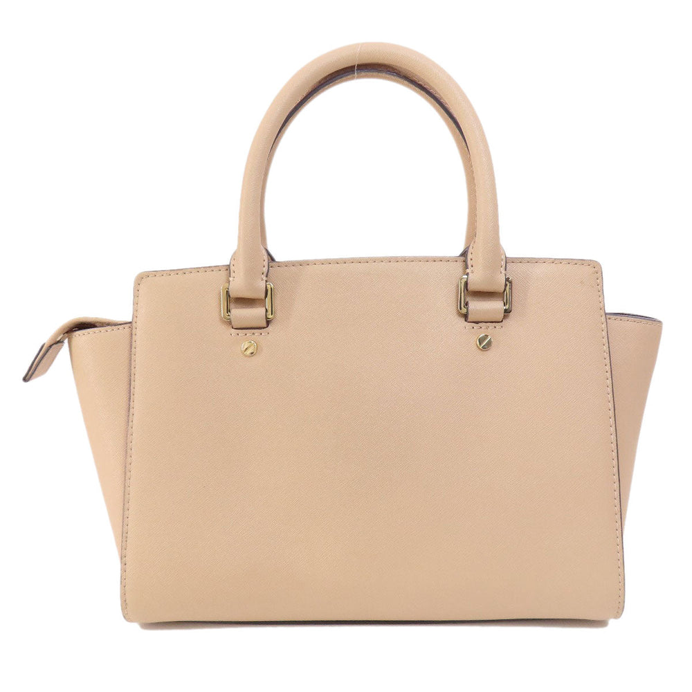 MICHAEL KORS Handbag leather beige 2WAY Women Used Authentic