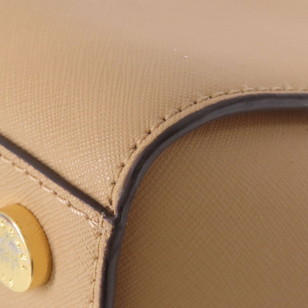 MICHAEL KORS Handbag leather beige 2WAY Women Used Authentic