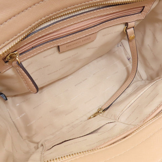 MICHAEL KORS Handbag leather beige 2WAY Women Used Authentic