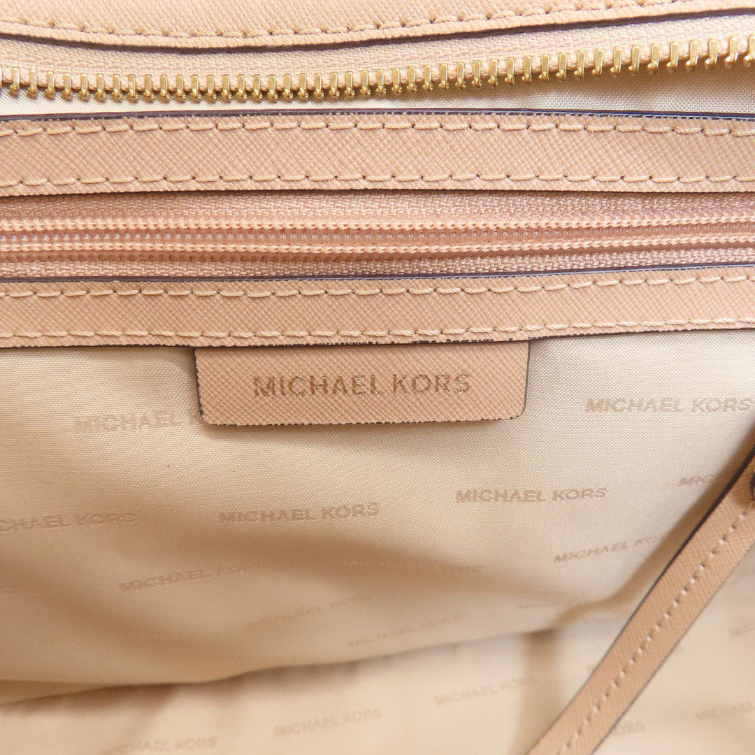 MICHAEL KORS Handbag leather beige 2WAY Women Used Authentic