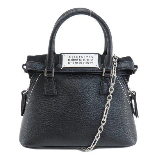 Maison Margiela Handbag leather black 5AC 2WAY