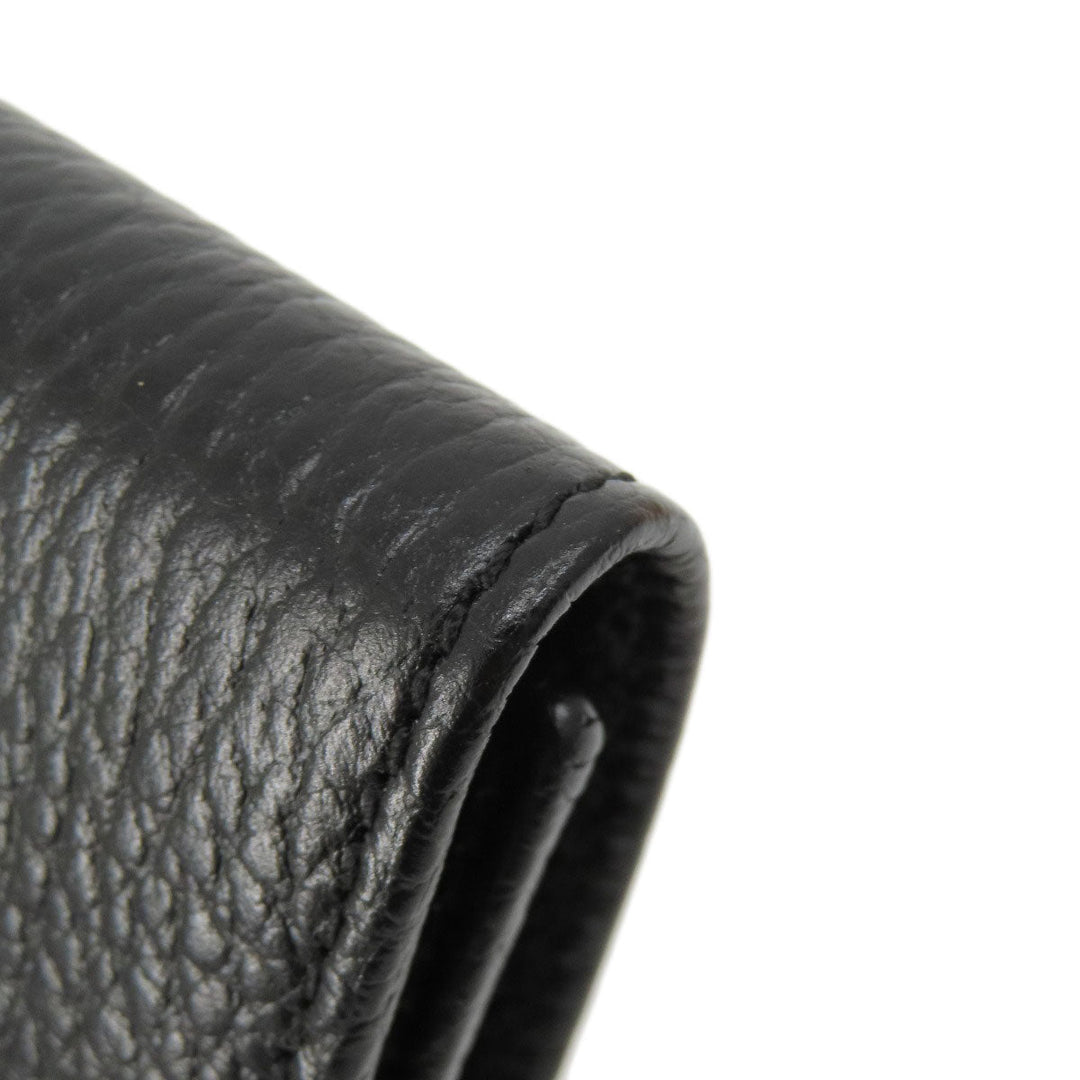 GUCCI Key case Key holder  456118 leather black GG Marmont Women Used Authentic
