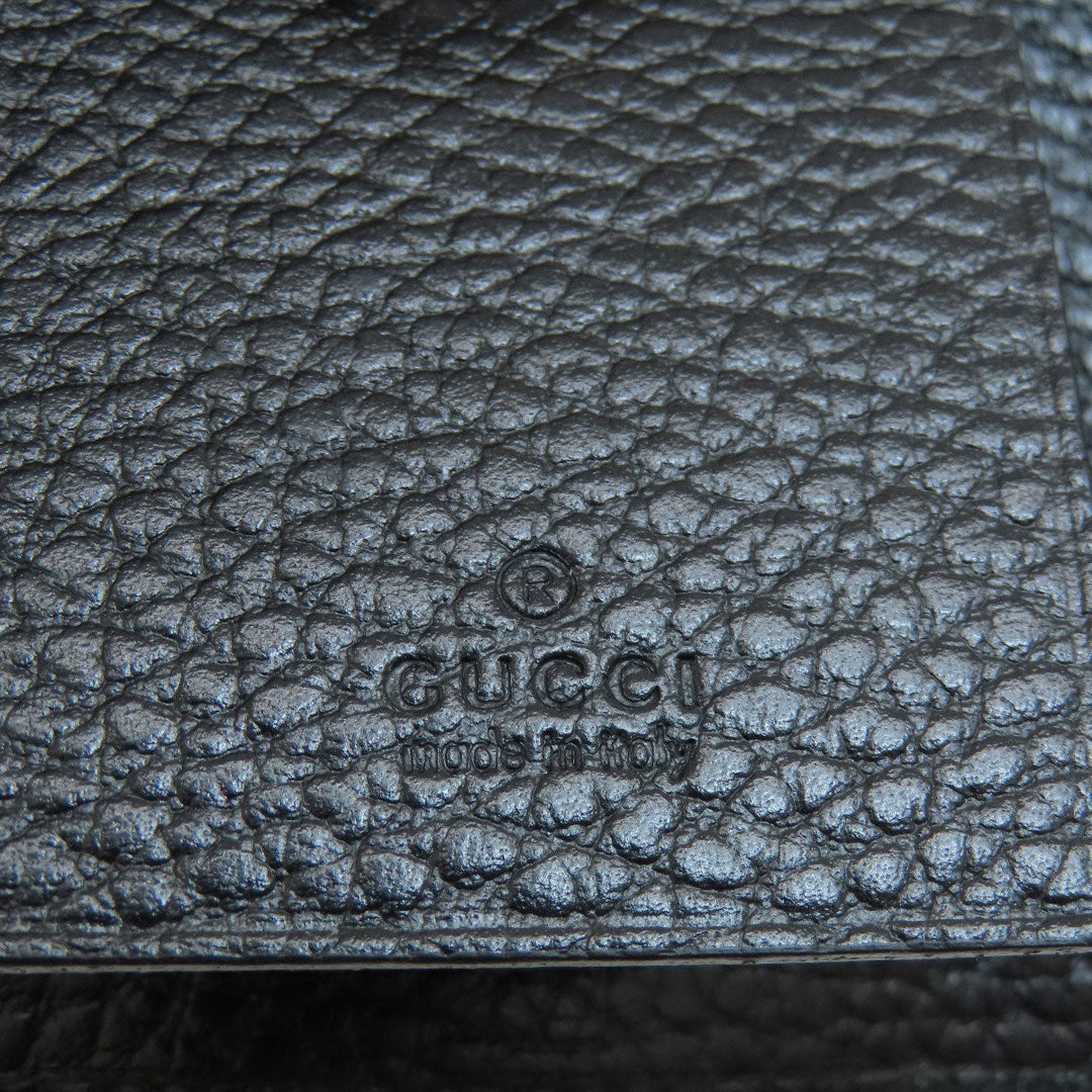 GUCCI Key case Key holder  456118 leather black GG Marmont Women Used Authentic