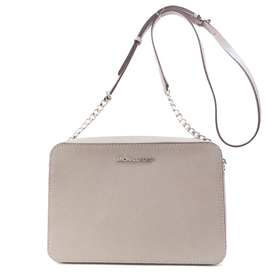 MICHAEL KORS Shoulder Bag PVC gray logo Women Used Authentic