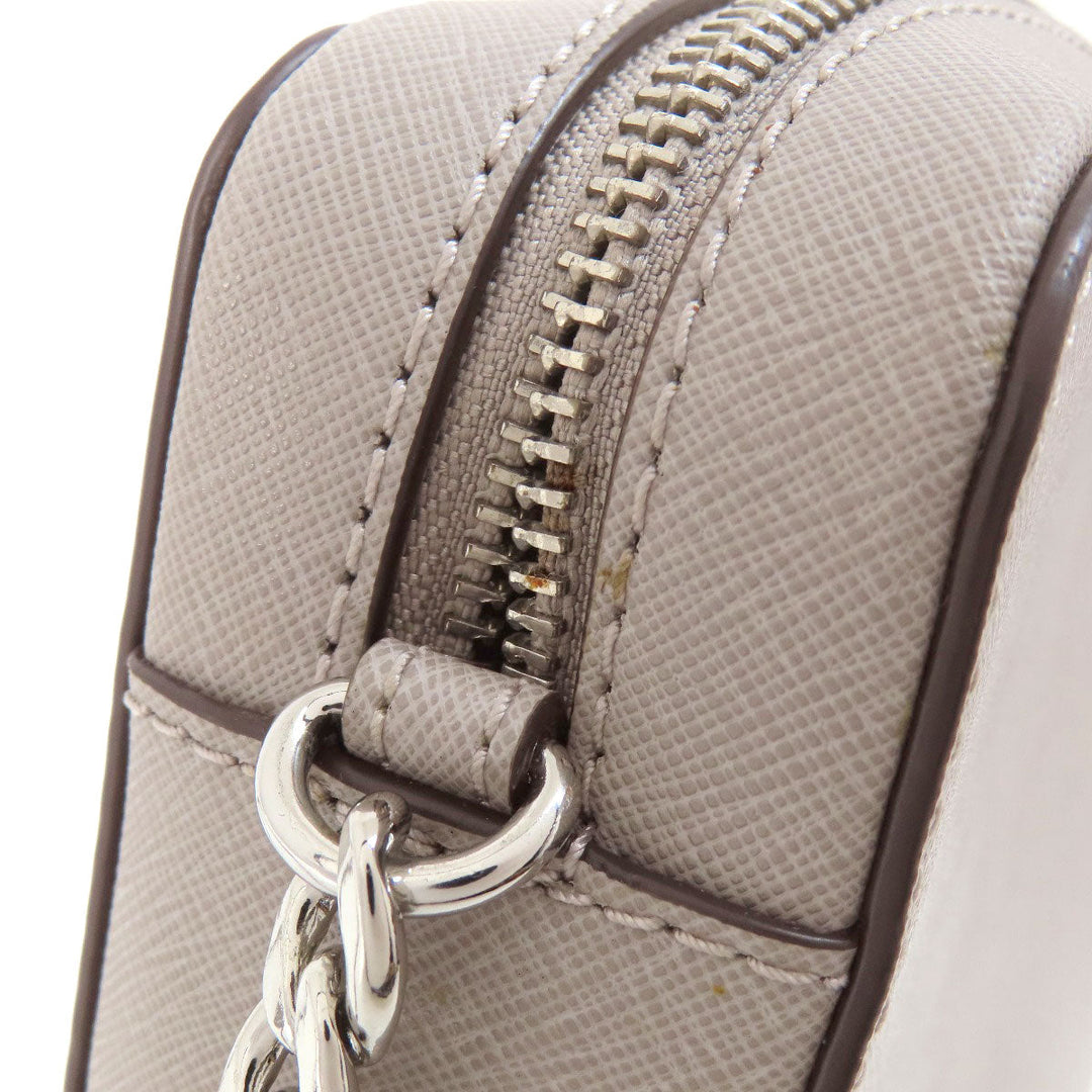 MICHAEL KORS Shoulder Bag PVC gray logo Women Used Authentic