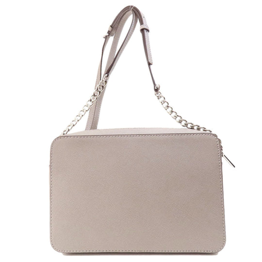 MICHAEL KORS Shoulder Bag PVC gray logo Women Used Authentic
