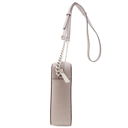 MICHAEL KORS Shoulder Bag PVC gray logo Women Used Authentic