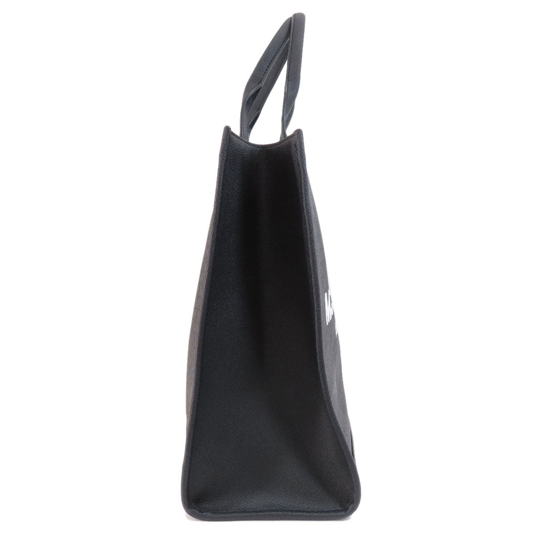 MICHAEL KORS Tote Bag PVC black MK signature Women Used Authentic