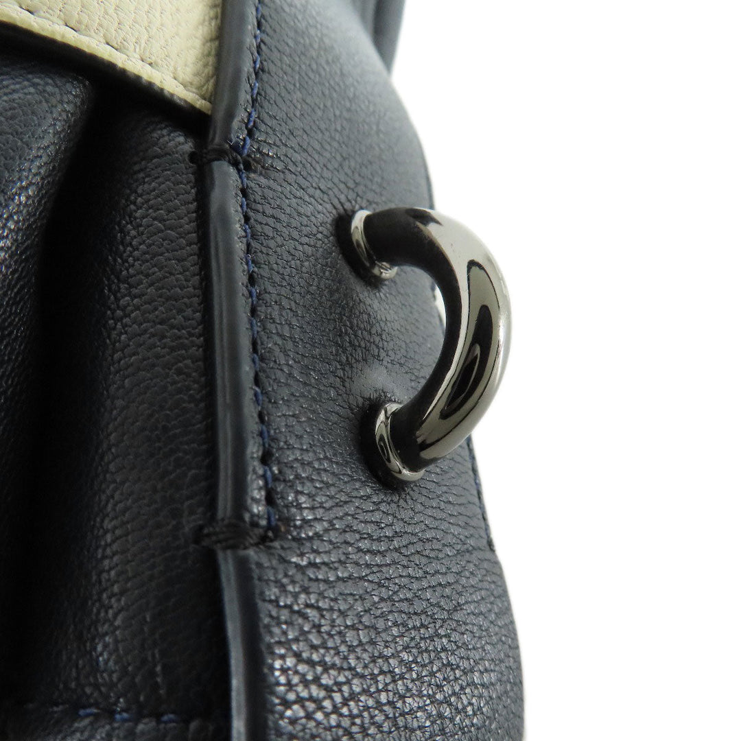 COACH Handbag 37731 Denim, Leather blue 2WAY Women Used Authentic