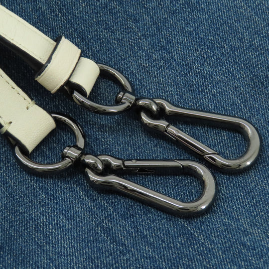 COACH Handbag 37731 Denim, Leather blue 2WAY Women Used Authentic