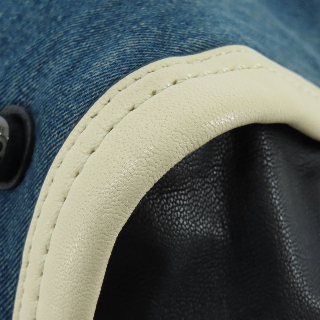 COACH Handbag 37731 Denim, Leather blue 2WAY Women Used Authentic