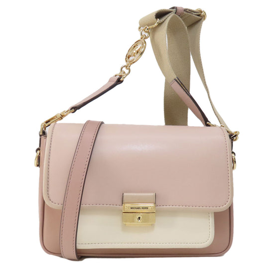 MICHAEL KORS Shoulder Bag leather pink logo Women Used Authentic