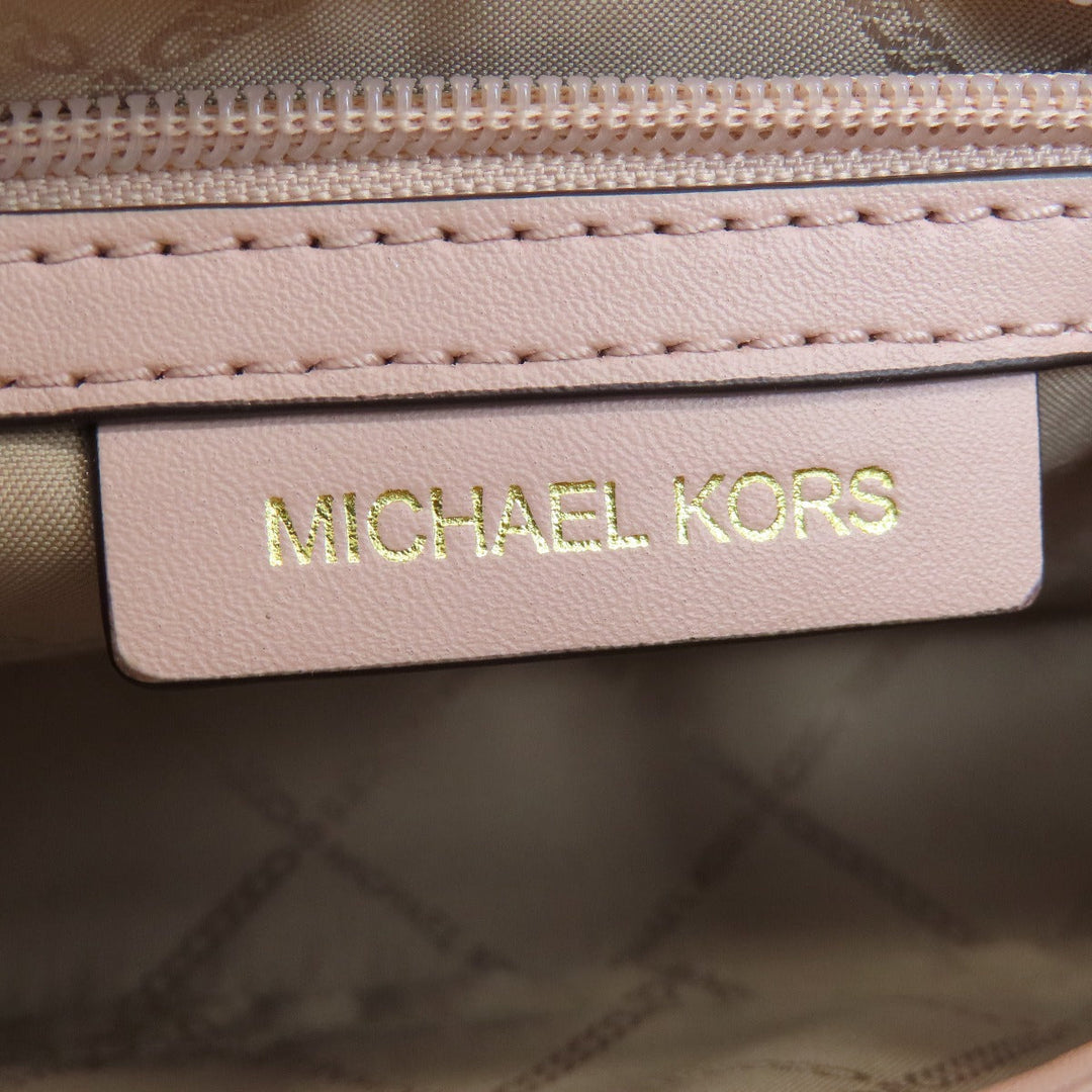 MICHAEL KORS Shoulder Bag leather pink logo Women Used Authentic