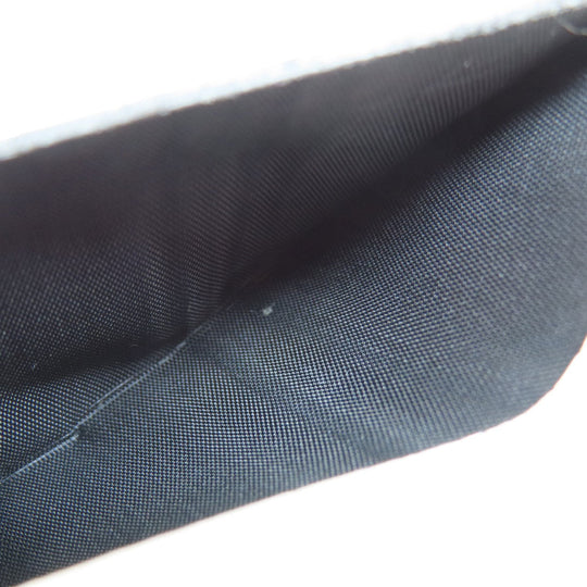 BURBERRY Bifold Wallet leather white logo Women Used Authentic