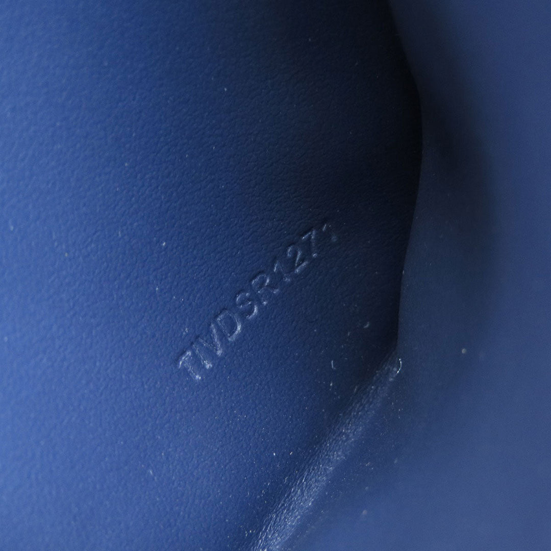 BURBERRY Bifold Wallet leather white logo Women Used Authentic