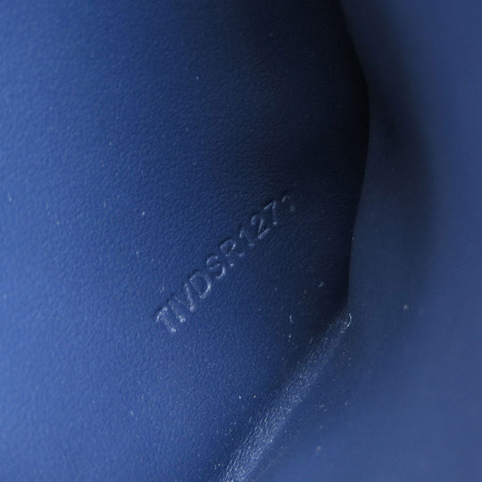 BURBERRY Bifold Wallet leather white logo Women Used Authentic