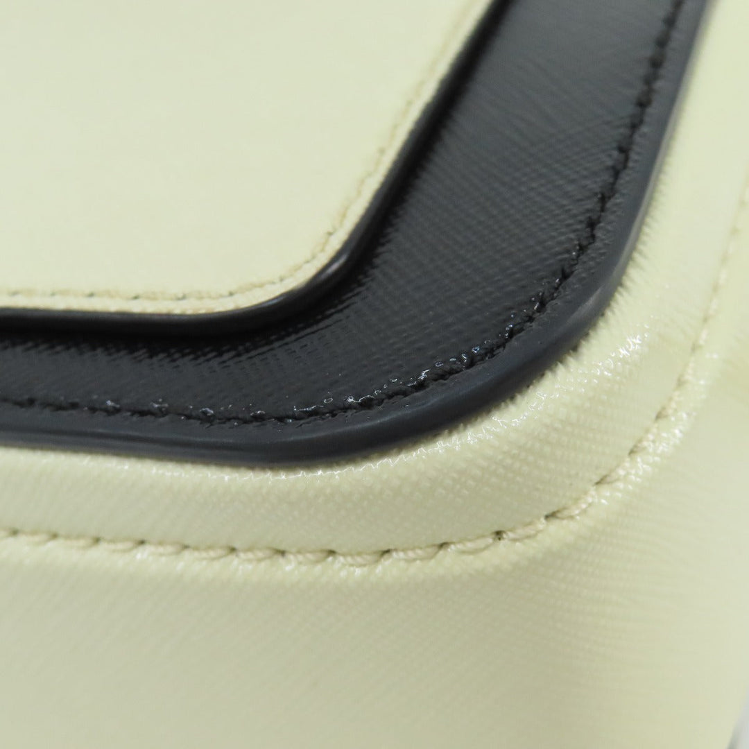 MARC JACOBS Shoulder Bag PVC white Snapshot Double J Women Used Authentic