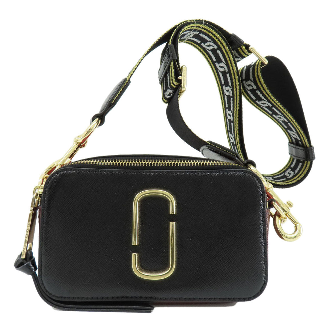 MARC JACOBS Shoulder Bag PVC black Snapshot Double J