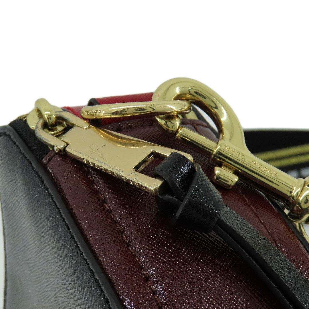 MARC JACOBS Shoulder Bag PVC black Snapshot Double J