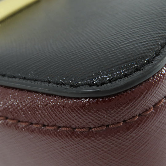 MARC JACOBS Shoulder Bag PVC black Snapshot Double J