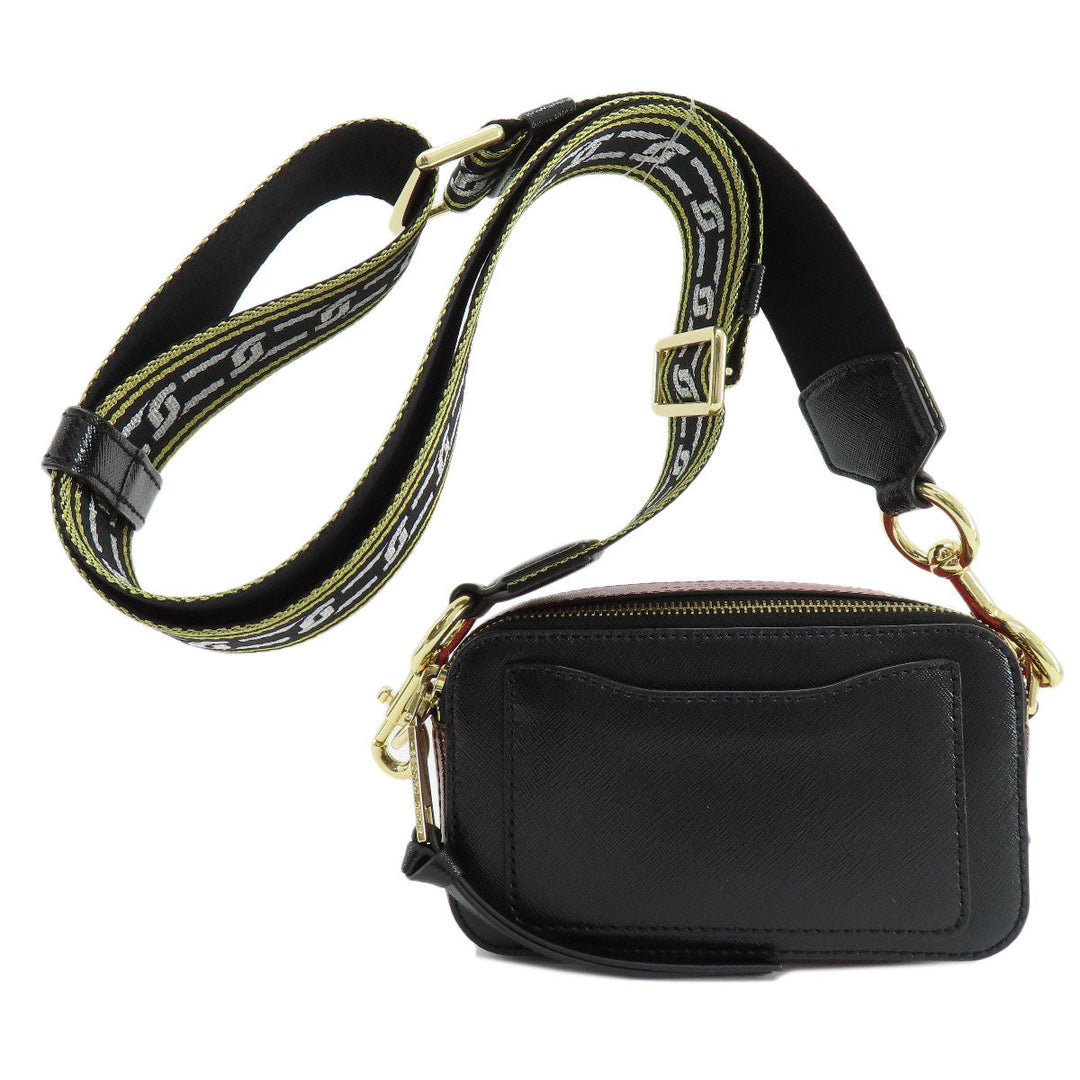 MARC JACOBS Shoulder Bag PVC black Snapshot Double J
