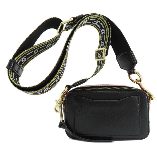 MARC JACOBS Shoulder Bag PVC black Snapshot Double J