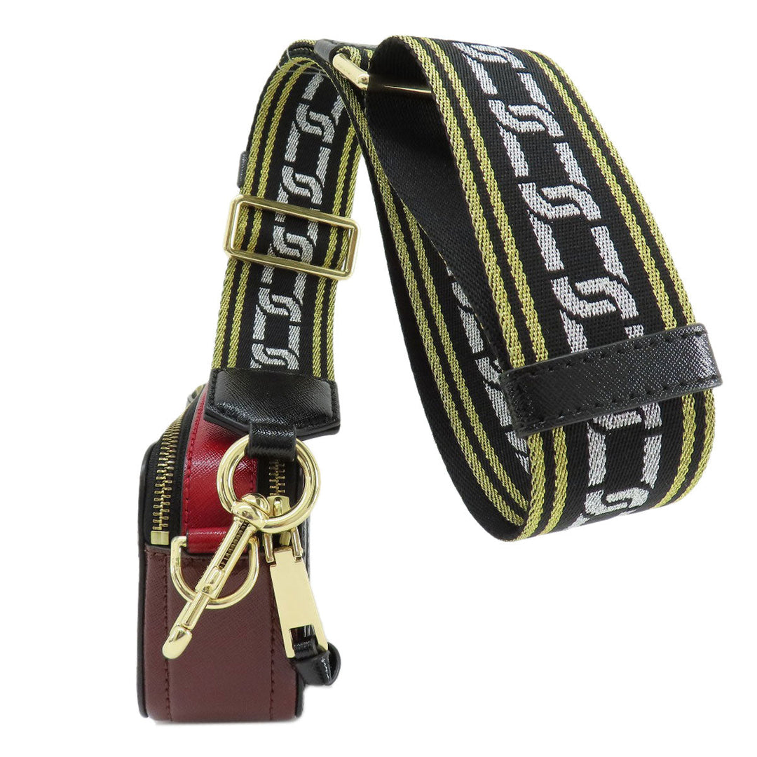 MARC JACOBS Shoulder Bag PVC black Snapshot Double J