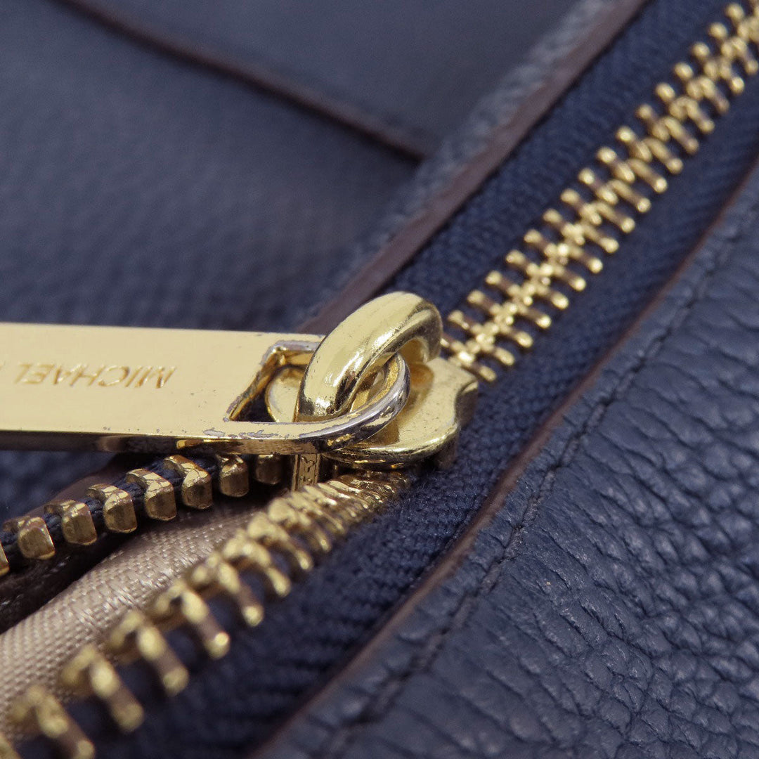MICHAEL KORS Shoulder Bag leather Navy one belt 2WAY Women Used Authentic
