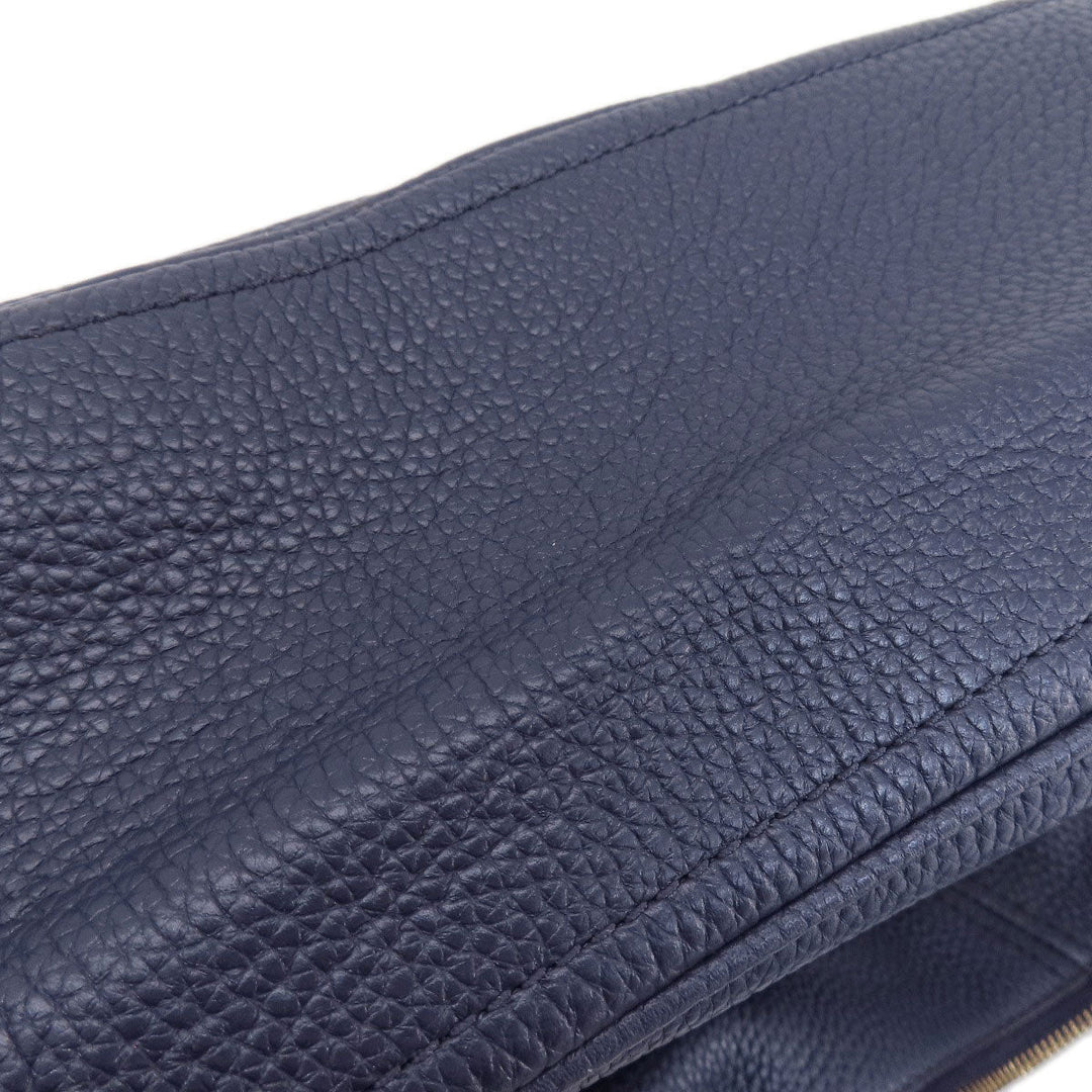 MICHAEL KORS Shoulder Bag leather Navy one belt 2WAY Women Used Authentic