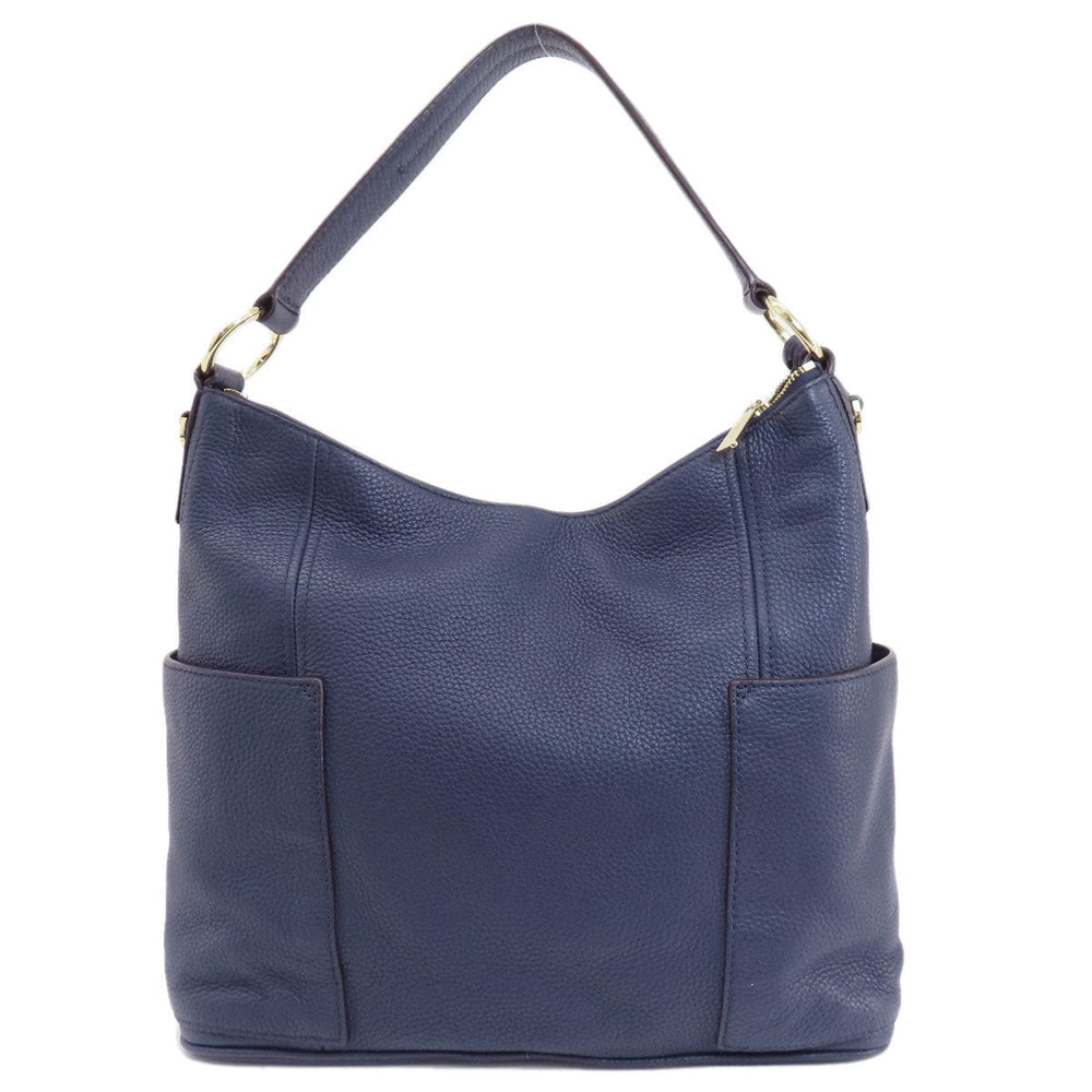 MICHAEL KORS Shoulder Bag leather Navy one belt 2WAY Women Used Authentic