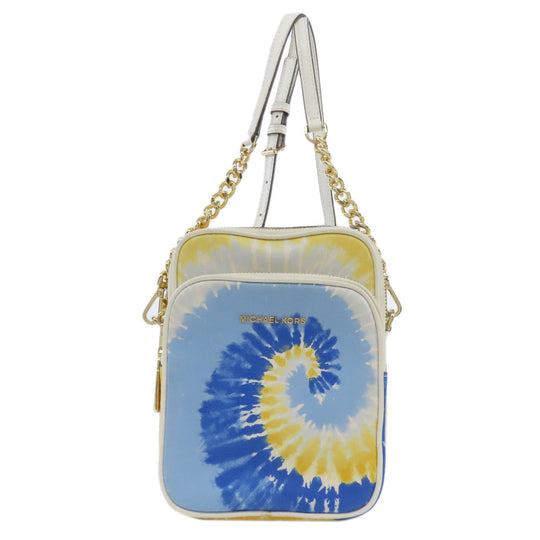 MICHAEL KORS Shoulder Bag PVC white logo Women Used Authentic