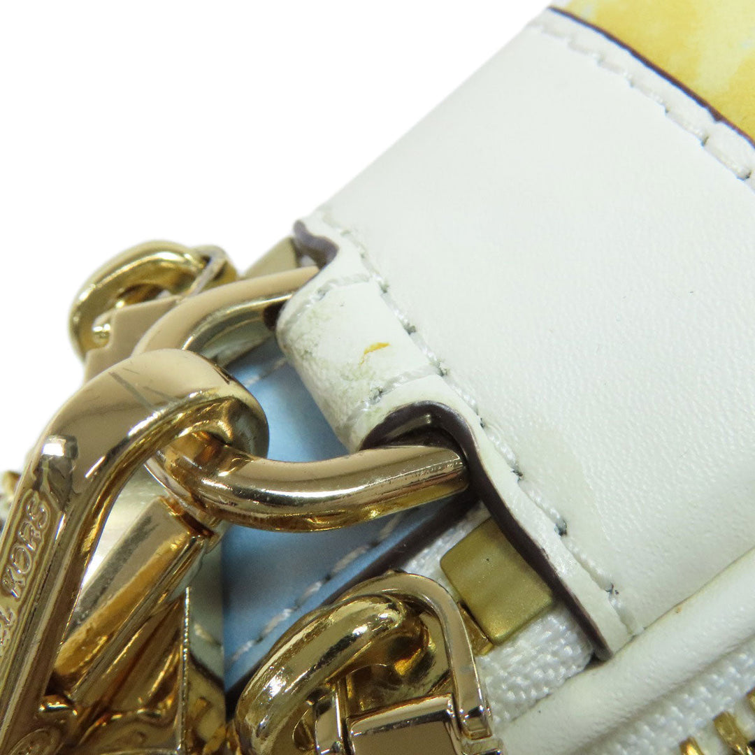 MICHAEL KORS Shoulder Bag PVC white logo Women Used Authentic
