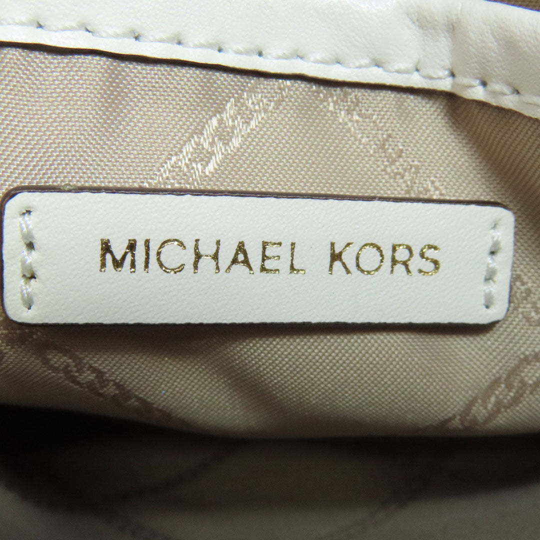 MICHAEL KORS Shoulder Bag PVC white logo Women Used Authentic