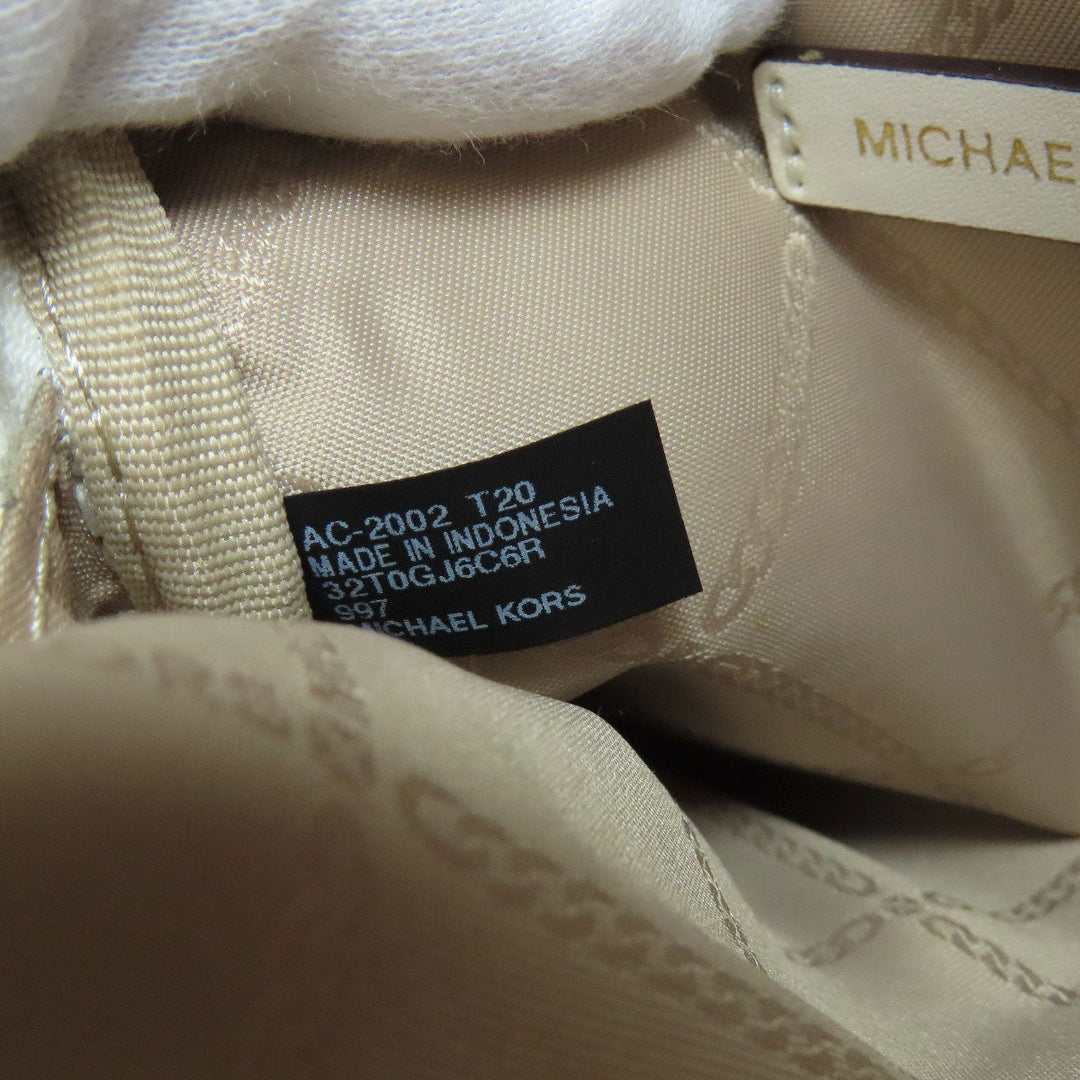 MICHAEL KORS Shoulder Bag PVC white logo Women Used Authentic