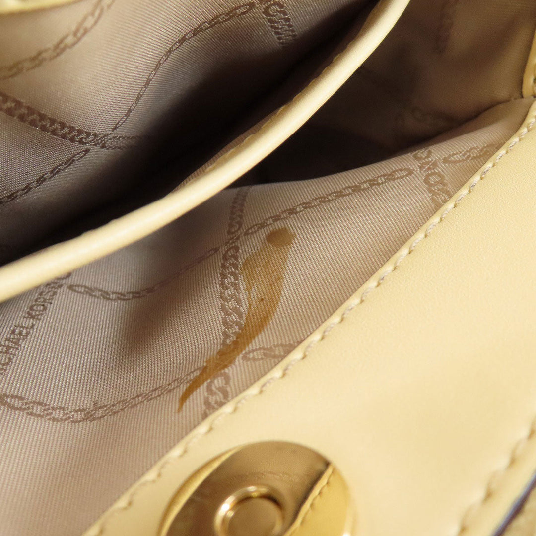 MICHAEL KORS Handbag PVC beige 2WAY Women Used Authentic