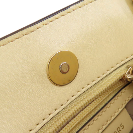 MICHAEL KORS Handbag PVC beige 2WAY Women Used Authentic