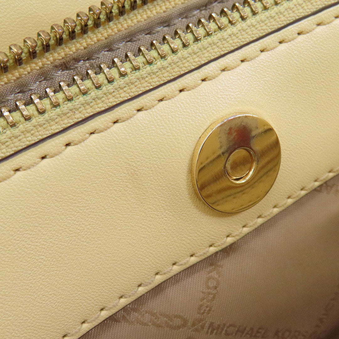 MICHAEL KORS Handbag PVC beige 2WAY Women Used Authentic