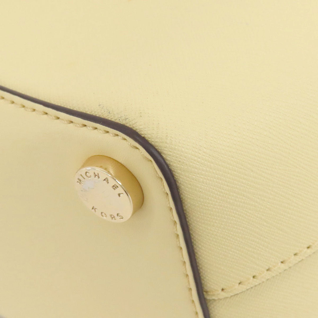 MICHAEL KORS Handbag PVC beige 2WAY Women Used Authentic