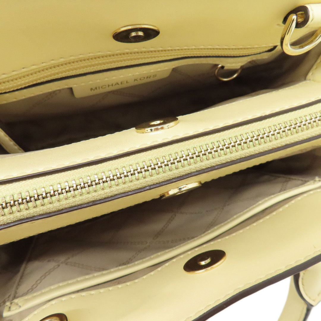 MICHAEL KORS Handbag PVC beige 2WAY Women Used Authentic