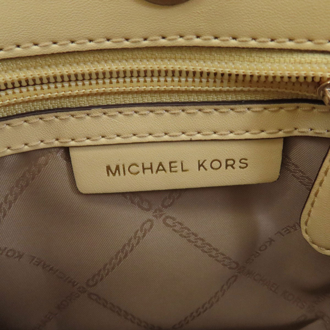 MICHAEL KORS Handbag PVC beige 2WAY Women Used Authentic